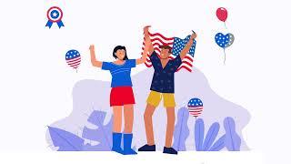 USA Happy Independence Day Scene Animation for After Effects 2024