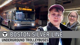 Underground Trolleybuses in Boston  The MBTA Silver Line  FREE from Logan Airport to South Station