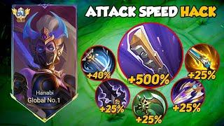 NEW META‼️ HANABI FULL ATTACK SPEED BUILD ATK SPEED HACK  HANABI BEST UPDATED BUILD AND EMBLEM