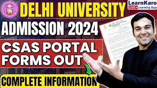Delhi University CSAS Portal  Counselling Starts