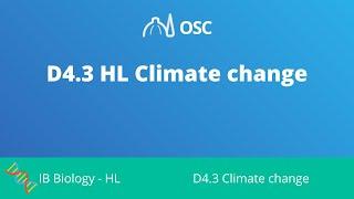 D4.3 HL Climate Change IB Biology HL
