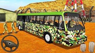 Army Bus Driver US Soldier Transport Duty - Offroad Driving Bus - Android GamePlay