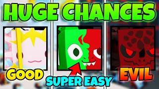 *NEW*EASY  CHANCES FOR HUGE GOOD VS EVIL DRAGON HUGE DEVIL AGONY & HUGE SAGE AXOLOTL PS99