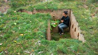 Girl Living Off Grid Built The Most Secret Underground Home To Live in the Jungle