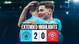 EXTENDED HIGHLIGHTS  Man City 2-0 Sheffield United  Rodri & Alvarez score in last game of 2023