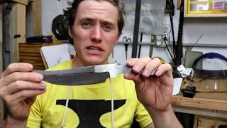 Grinding Knife Bevels - Knife Making - Gemsbok Pt. 3