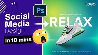 10 mins to create this social media post in Photoshop   advertising poster