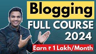 FREE Blogging Course 2024  How to Start a WordPress Blog and Earn Money in 2024