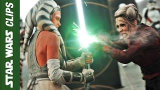 Ahsoka The White vs Shadow Morgan Elsbeth  Star Wars Clips