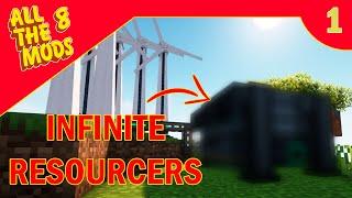 INFINITE RESOURCES on your FIRST DAY - ATM8 #1