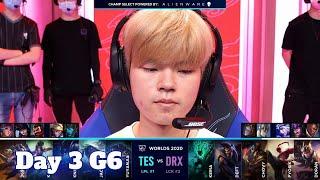 TES vs DRX  Day 3 Group D S10 LoL Worlds 2020  Top Esports vs DRX - Groups full game