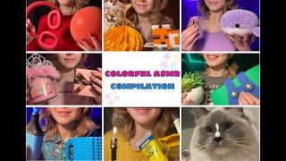 COLORFUL ASMR COMPILATION Perfect for studying and relaxation No talking tapping scratching