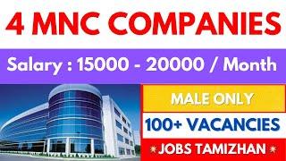 4 MNC Company Jobs Chennai Jobs today Openings 2024  Tamilnadu Jobs today