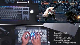 Tekken 7 Arcade Stick ASMR - Mishima Handcam - Qanba Crystal Fujin V3 Bandit Low Collar