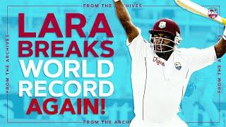 Brian Lara 400 v England  His Second World Record  Windies