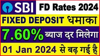 SBI New FD Rates 2024  SBI FD Interest Rates 2024  sbi fixed deposit interest rate 2024