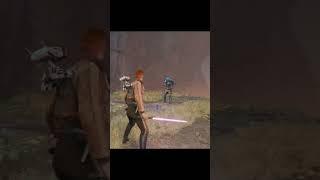 A Beskar Armored bounty hunter attacks - Star Wars Jedi Survivor game