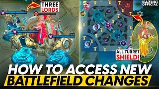 HOW TO ACCESS THE BATTLEFIELD CHANGES  3 LORDS  ALL TURRETS SHIELD