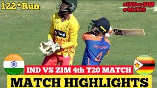 India vs Zimbabwe  4th T20 Highlights 2024  IND vs ZIM 2024  IND vs ZIM 4th T20 Highlights 2024