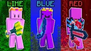 Minecraft Manhunt But Colors are Weapons