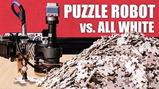 Worlds hardest jigsaw vs. puzzle machine all white