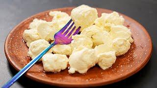 Dumplings with a minimum of flour Recipe in 5 minutes Lazy cottage cheese dumplings.