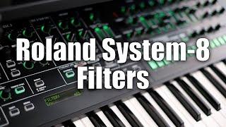 Roland System-8 Filters Standard vs. System-1 vs. Jupiter-8 vs. Juno-106