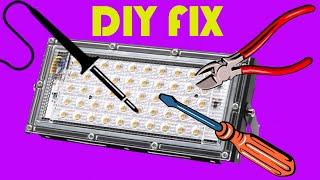 DIY How To Fix Repair LED Flood Light Projector Lamp  Free & Easy