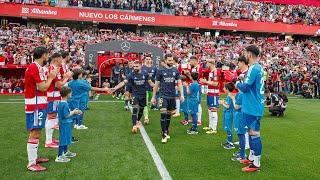 Granada giving Real Madrid The Guard Of Honour for winning La Liga title