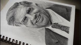 How to draw Realistic portrait drawing Graphite Drawing Drawing Ratan Tata using graphite pencil