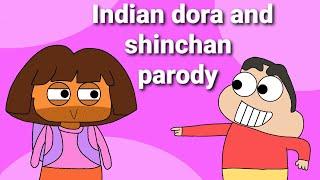 Indian shinchan and dora the explorer parody  Animation  #shinchan