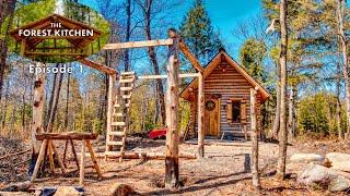 Timber Frame  The Forest Kitchen  Off Grid Log Cabin Build Ep.1 S1