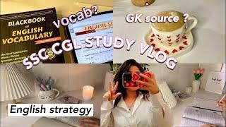 SSC CGL STUDY VLOG My English strategy for CGL 2024  Gk sources an honest day in my life #ssccgl