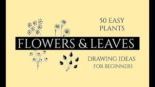 How to draw easy zentangle flowers and plants I Easy floral doodle ideas for beginners