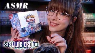 ASMR  3 Hour Pokémon TCG Booster Box Opening Stellar Crown  Whispered Card Opening For Sleep 