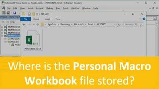 Where Is The Personal Macro Workbook Stored and How to View It Part 2 of 4