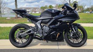 All Cleaned Up 2022 YAMAHA YZF R7 with Black SC PROJECT Exhaust Sound HD