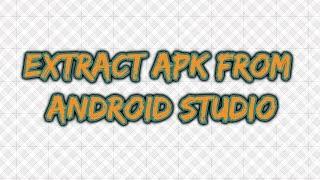 How to export an unsigned APK file from Android Studio