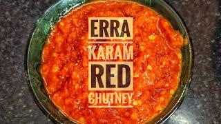 Nellore Erra Karam  Red Chutney  Nellore style Erra Karam for dosa