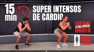 Cardio Super Intenso em 15 min  Para Queimar muita caloria  Sem Equipamento