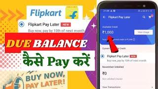 Flipkart Pay Later Bill Payment Kaise Kare  How to Repay Flipkart Pay Later ? l Flipkart pay later