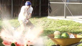 Pouring Molten Salt in Watermelons