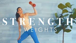 Knee Friendly Standing Strength Workout for Beginners & Seniors  30 minute w dumbbells