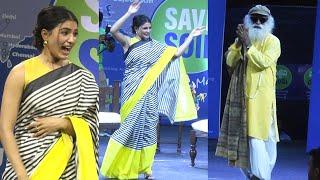 Samantha Dance @ Save Soil Event In Hyderabad  Exclusive  Sadhguru  Manastars