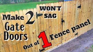 How to Make 2 Gates Out of 1 Fence Panel  Won’t Sag  DIY Woodworking with Minimal Tools