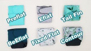 Part 2 GUIDE TO FLAT CLOTH DIAPERS Preflat Eflat Tail Fin BeEflat Fixed Flat Contour