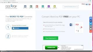 Convert A Word Document to a PDF Using Doc2PDF.com