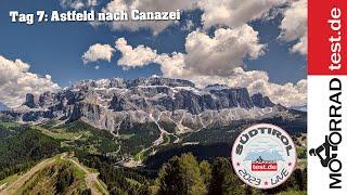 Alpentour 2023 Südtirol Dolomiten  Tag 7 Von Astfeld→Canazei mit Seilbahnausflug auf den Ciampinoi