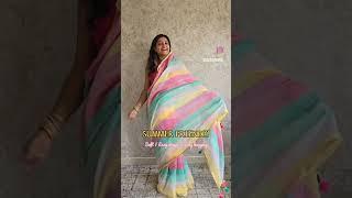 Beautiful mul cotton Indreni  saree #cotton #trending #trendingshorts #saree #sareedraping