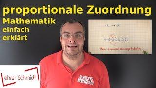 Proportionale Zuordnung  Mathematik  Lehrerschmidt - einfach erklärt